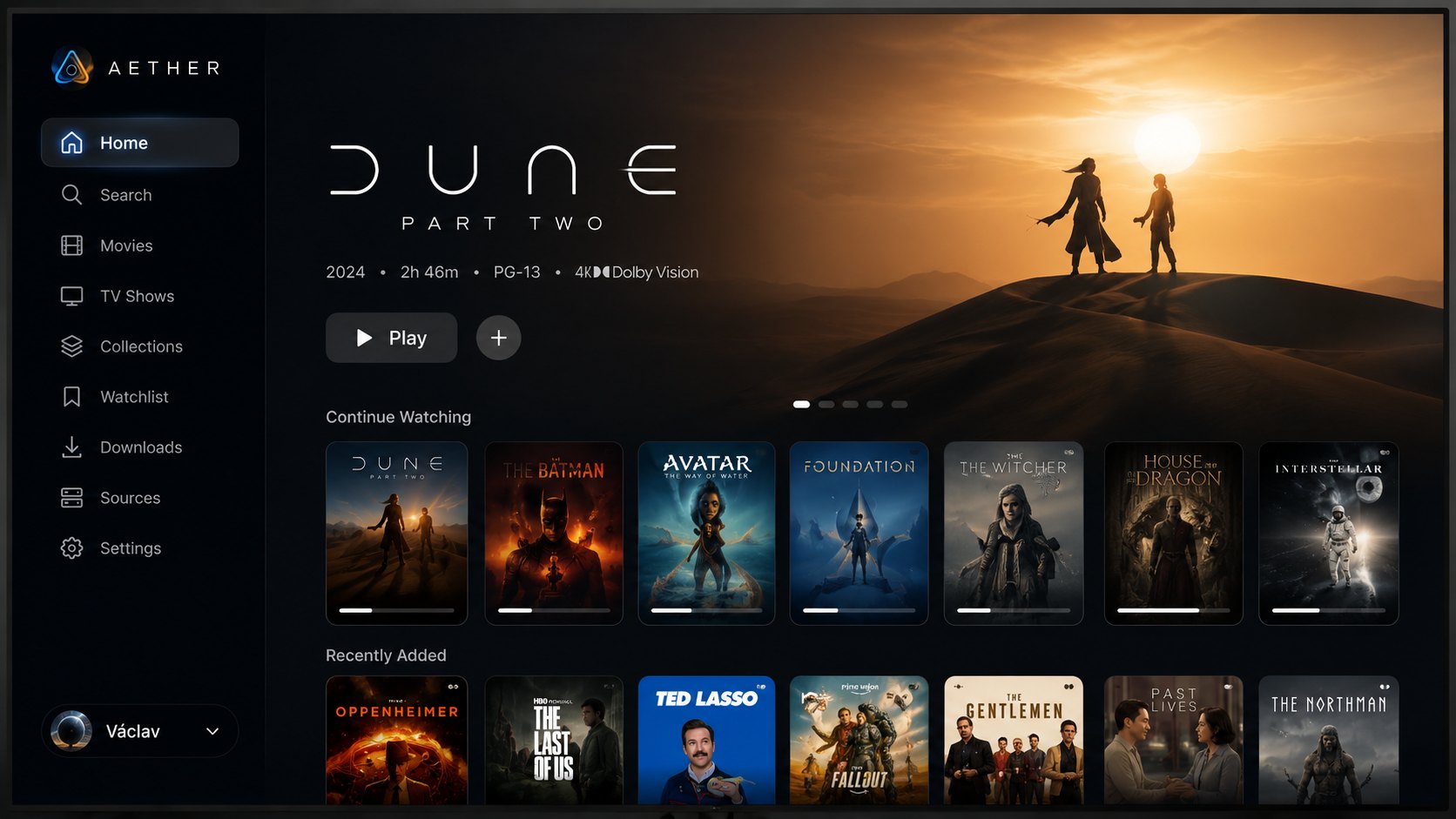 Aether on Apple TV